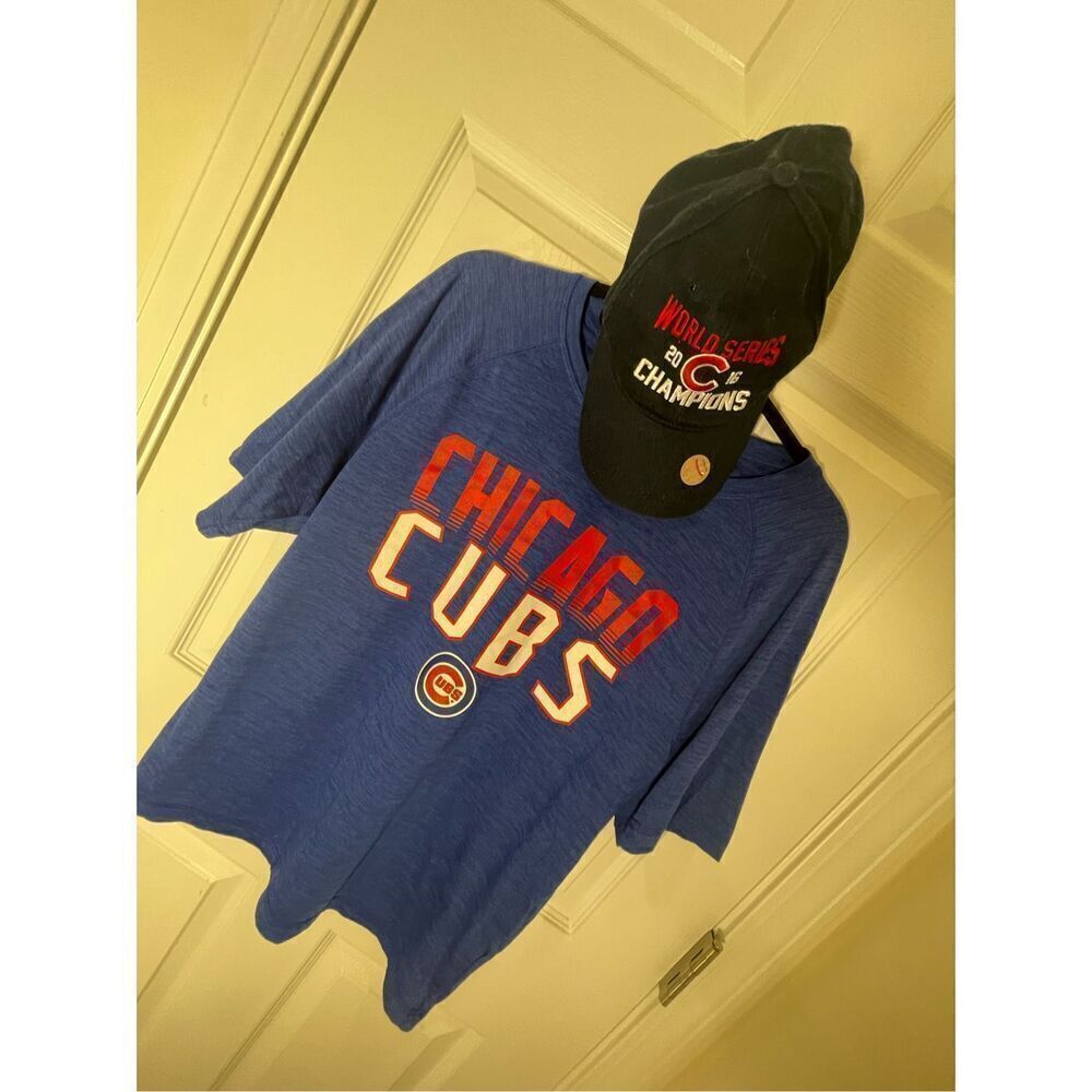 Chicago Cubs large men’s tshirt and baseball cap